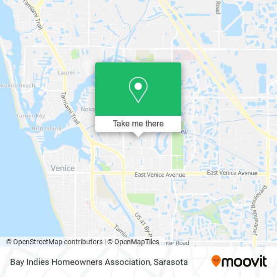 Bay Indies Homeowners Association map