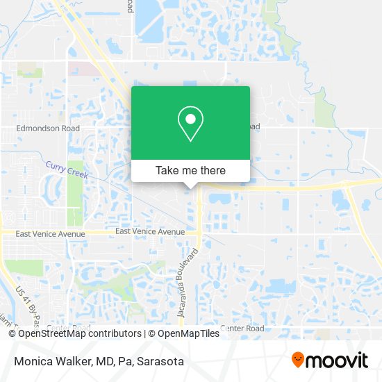 Monica Walker, MD, Pa map
