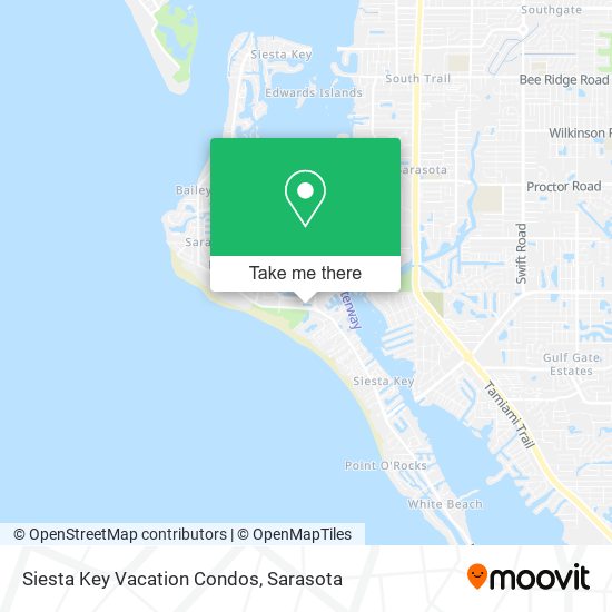 Siesta Key Vacation Condos map