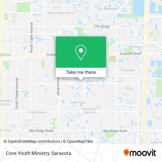 Core Youth Ministry map