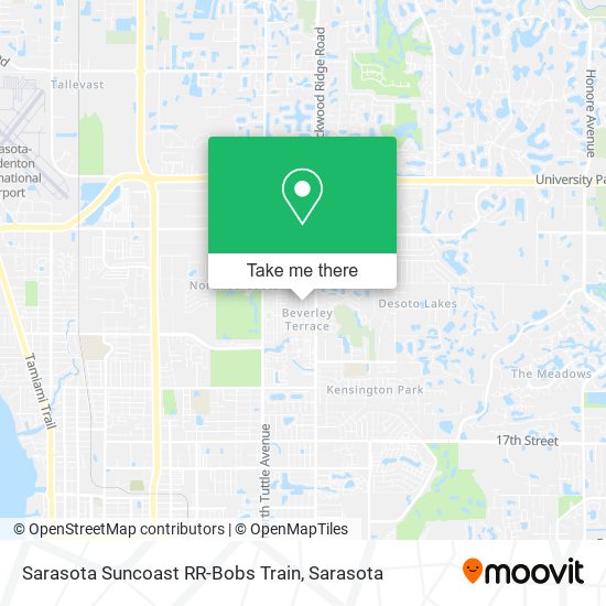 Sarasota Suncoast RR-Bobs Train map