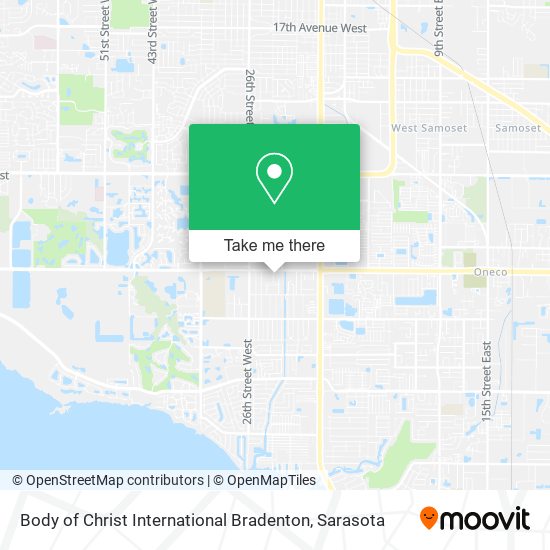 Mapa de Body of Christ International Bradenton
