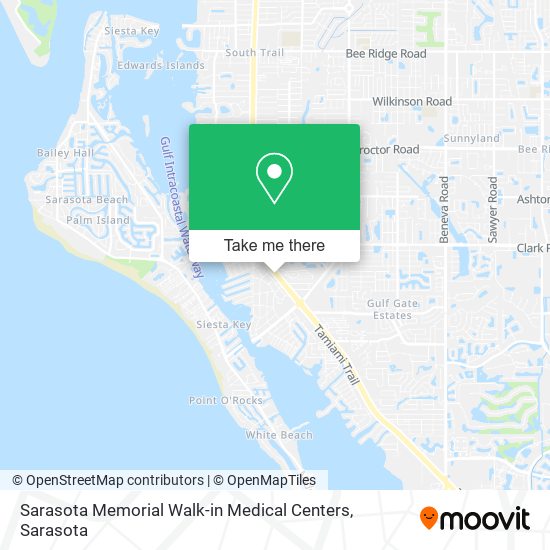 Sarasota Memorial Walk-in Medical Centers map