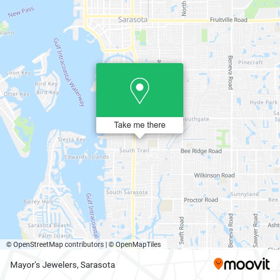 Mayor's Jewelers map