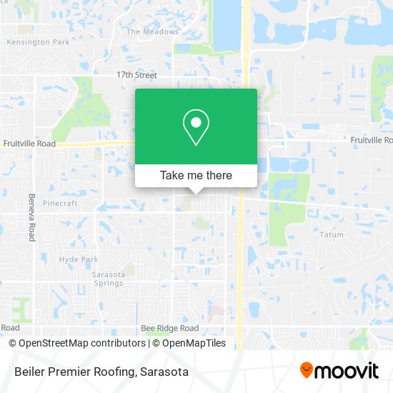 Beiler Premier Roofing map