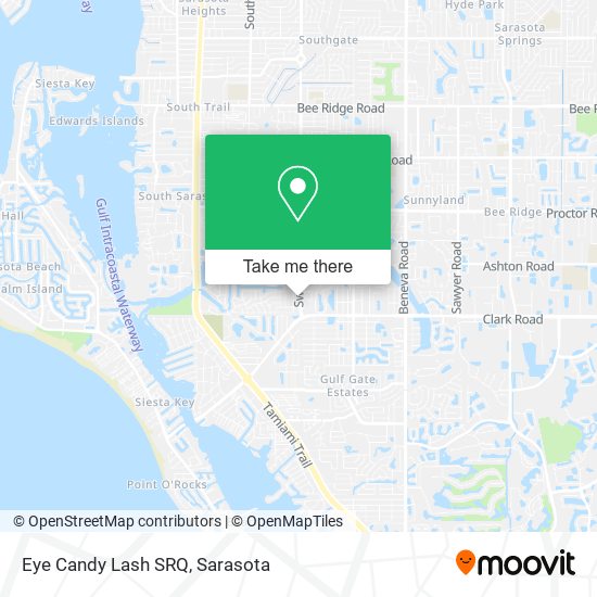 Eye Candy Lash SRQ map