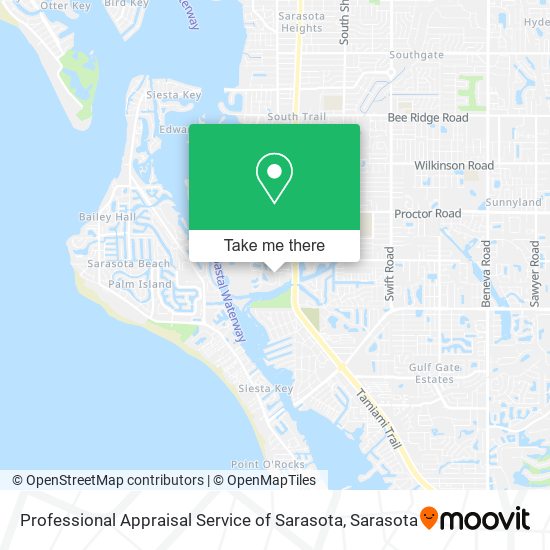 Professional Appraisal Service of Sarasota map