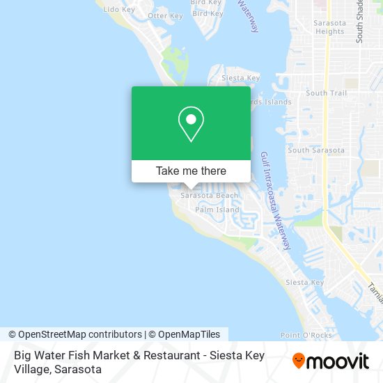 Mapa de Big Water Fish Market & Restaurant - Siesta Key Village