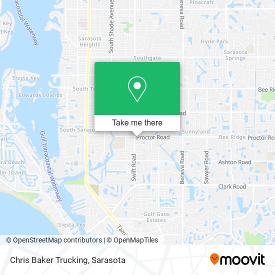 Mapa de Chris Baker Trucking
