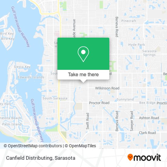 Canfield Distributing map