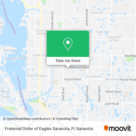 Mapa de Fraternal Order of Eagles Sarasota, Fl