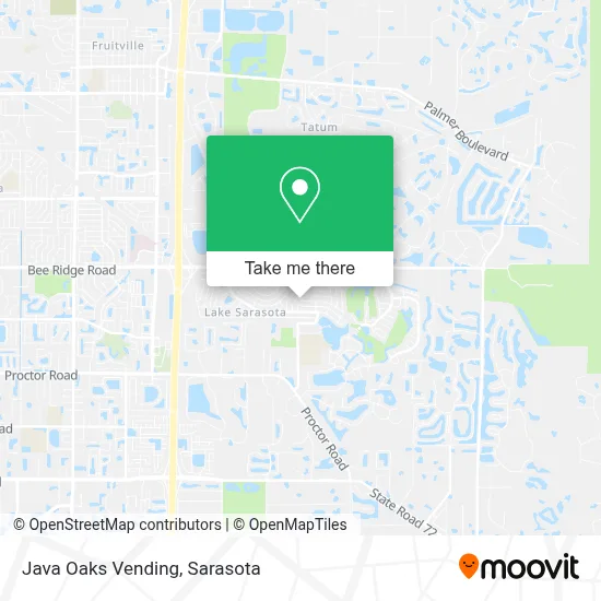 Mapa de Java Oaks Vending
