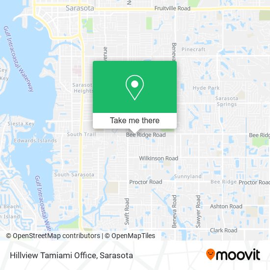 Hillview Tamiami Office map