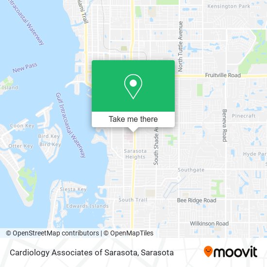 Cardiology Associates of Sarasota map