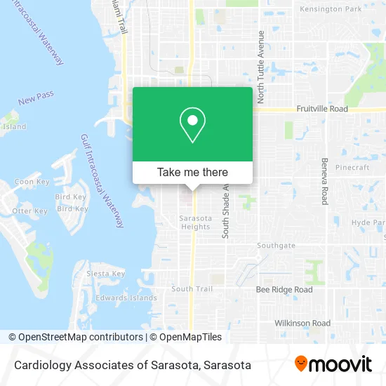 Cardiology Associates of Sarasota map