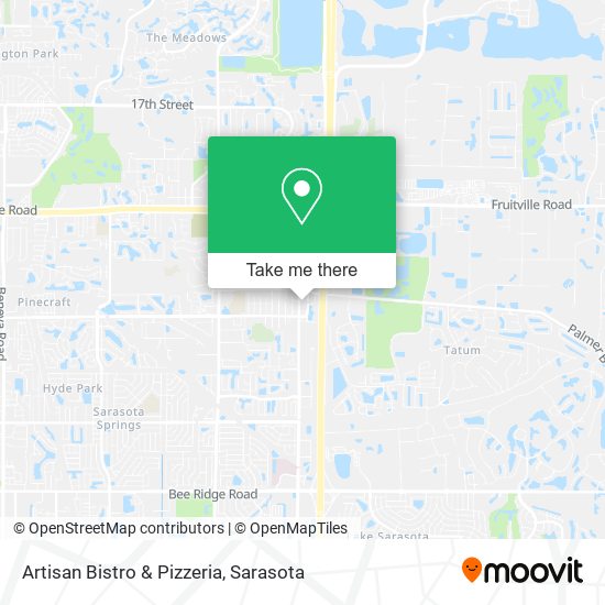 Mapa de Artisan Bistro & Pizzeria