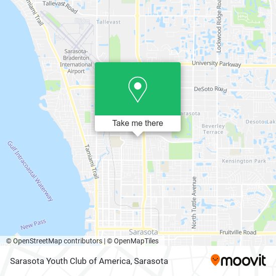 Sarasota Youth Club of America map