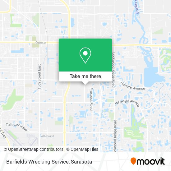 Barfields Wrecking Service map