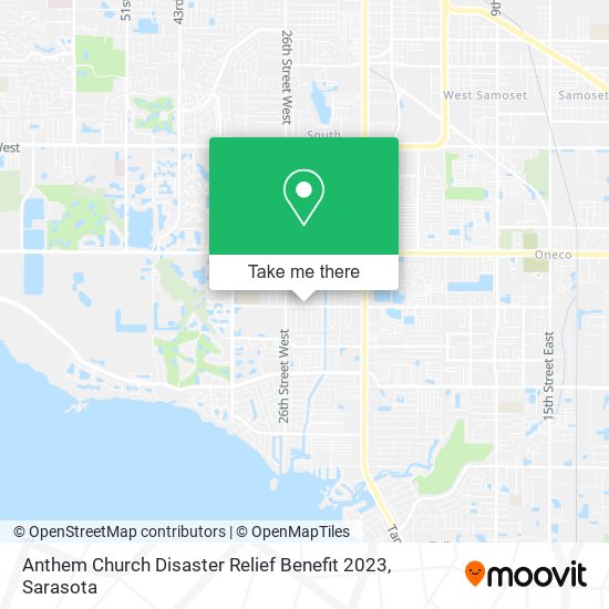 Anthem Church Disaster Relief Benefit 2023 map