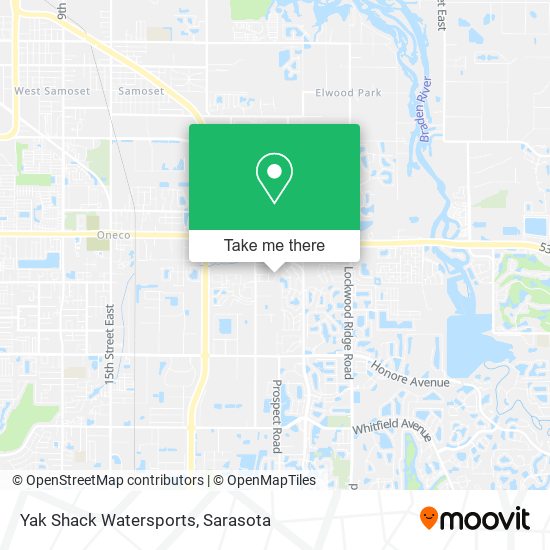 Yak Shack Watersports map