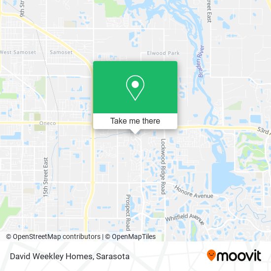Mapa de David Weekley Homes