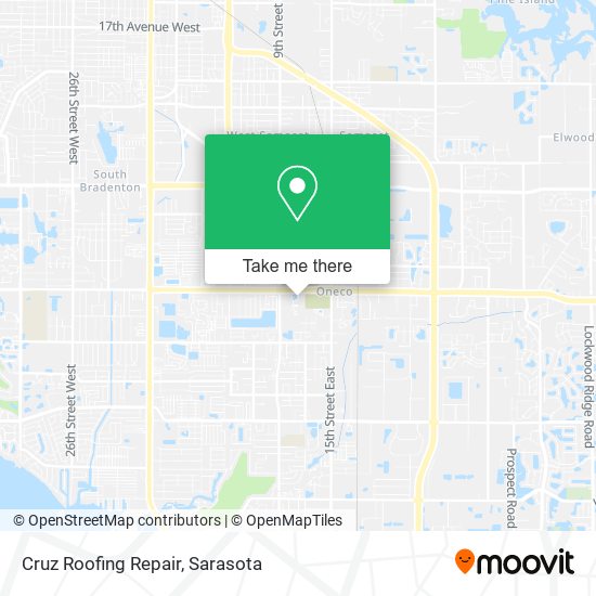 Cruz Roofing Repair map
