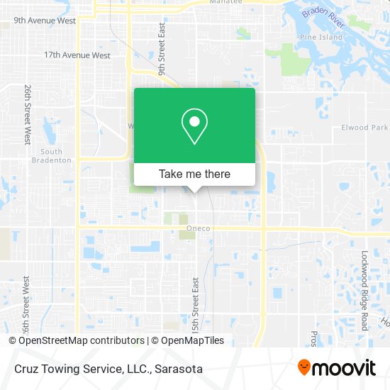 Cruz Towing Service, LLC. map