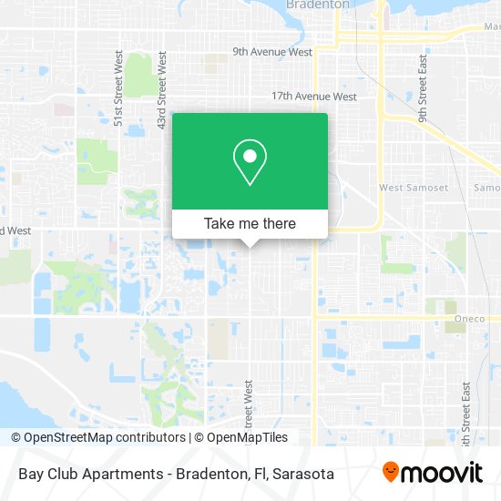 Bay Club Apartments - Bradenton, Fl map
