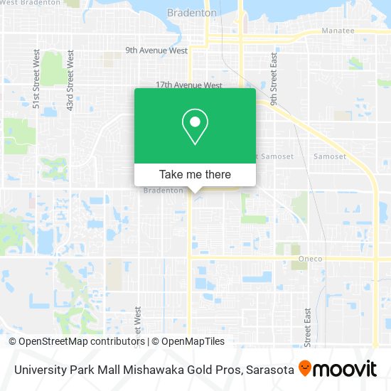 Mapa de University Park Mall Mishawaka Gold Pros