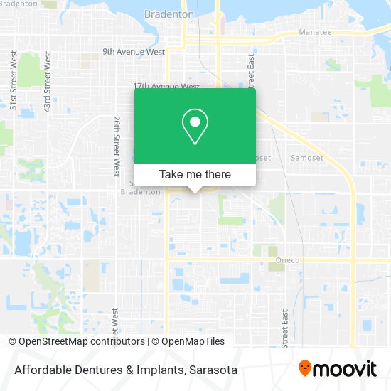 Mapa de Affordable Dentures & Implants