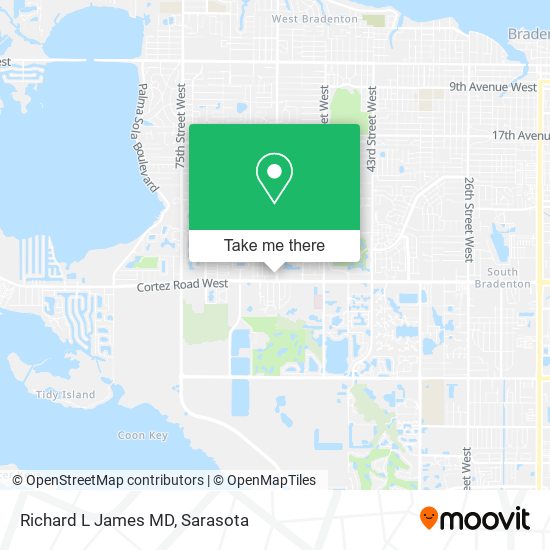 Richard L James MD map