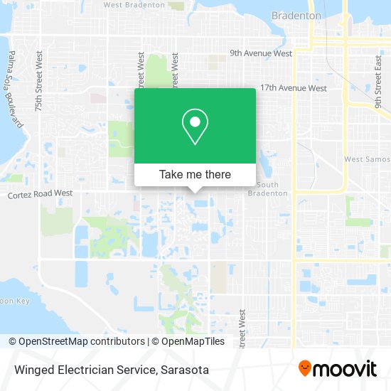 Winged Electrician Service map