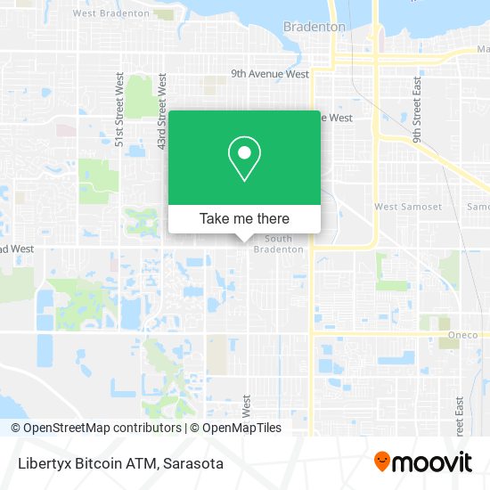 Mapa de Libertyx Bitcoin ATM