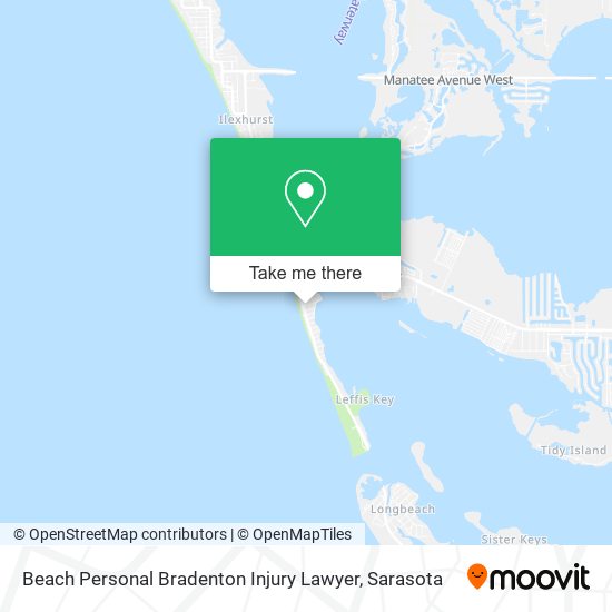 Mapa de Beach Personal Bradenton Injury Lawyer