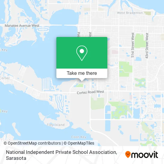 National Independent Private School Association map