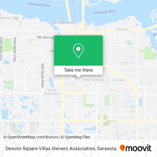 Desoto Square Villas Owners Association map