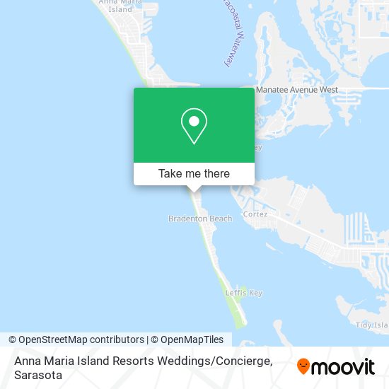 Anna Maria Island Resorts Weddings / Concierge map