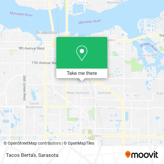 Tacos Berta's map