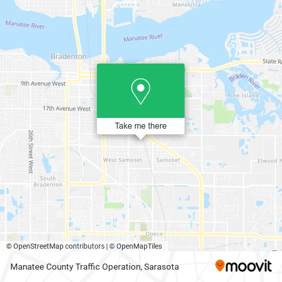 Manatee County Traffic Operation map