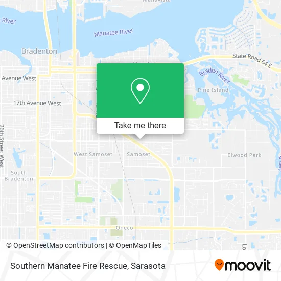 Southern Manatee Fire Rescue map