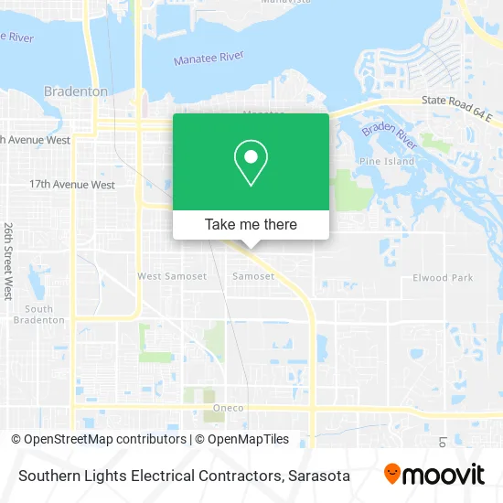 Southern Lights Electrical Contractors map
