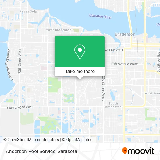 Anderson Pool Service map