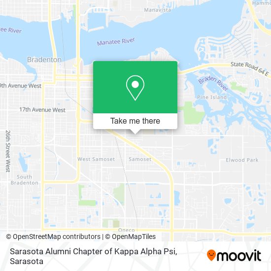 Sarasota Alumni Chapter of Kappa Alpha Psi map