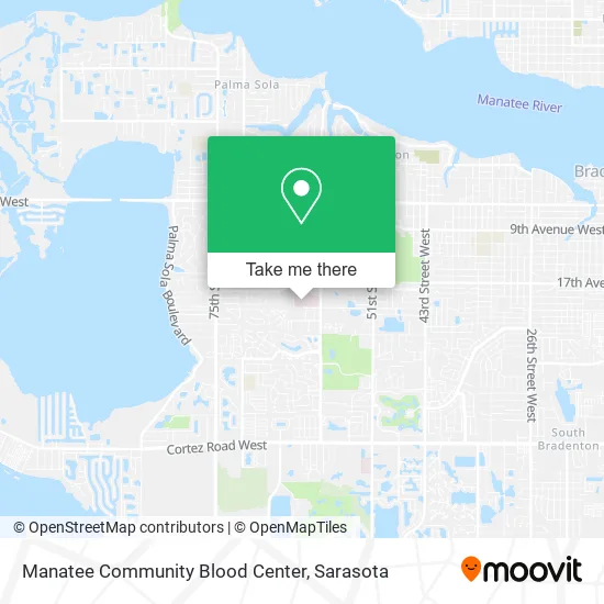 Mapa de Manatee Community Blood Center