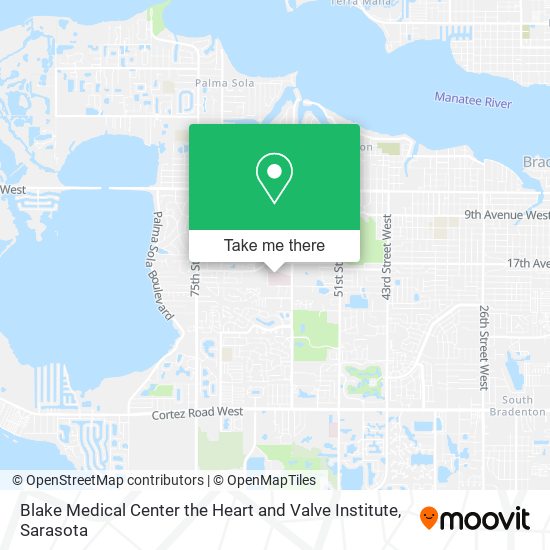 Mapa de Blake Medical Center the Heart and Valve Institute
