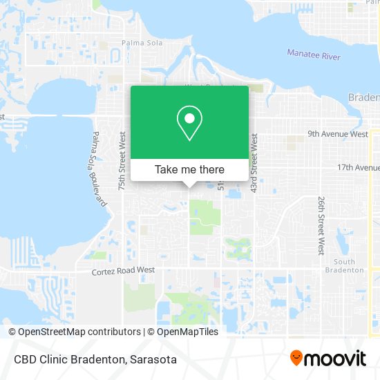 Mapa de CBD Clinic Bradenton