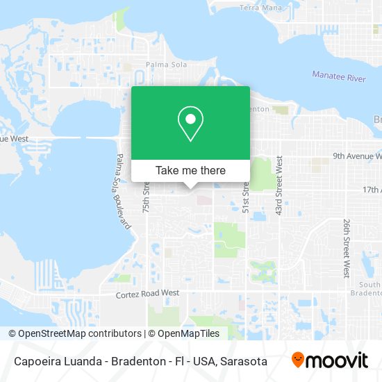 Capoeira Luanda - Bradenton - Fl - USA map