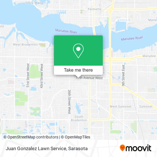 Juan Gonzalez Lawn Service map