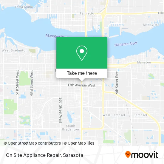 On Site Appliance Repair map