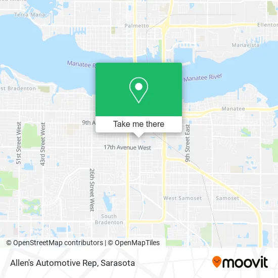 Allen's Automotive Rep map